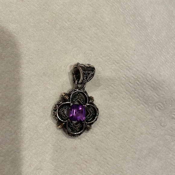 Amethyst pendant Bali style